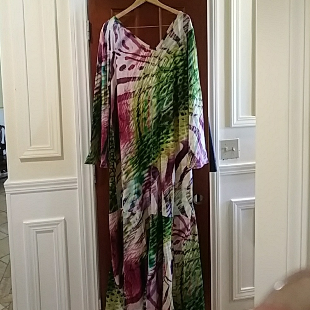 Ashro maxi fishtail Bell sleeve dress